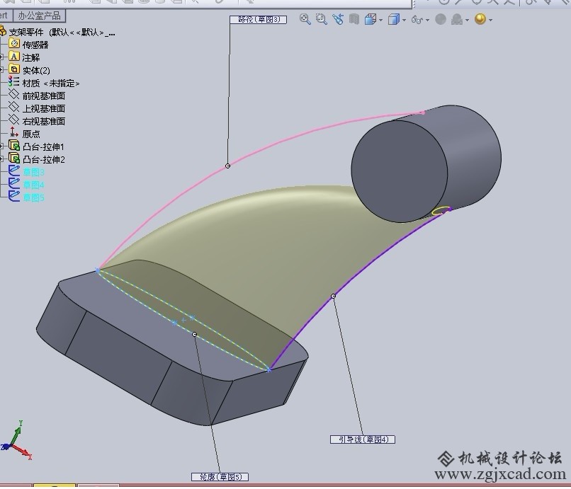 而我扫描却是这种结果（我是SolidWorks 2010）：