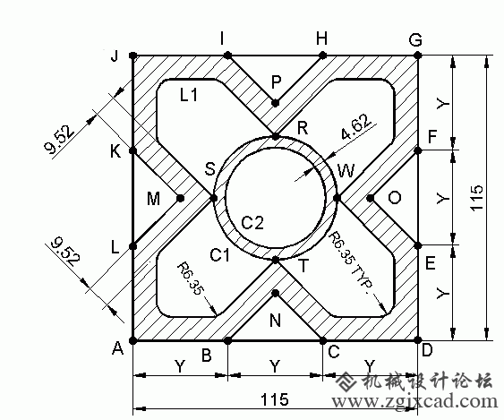 autoCAD基础练习题11.gif