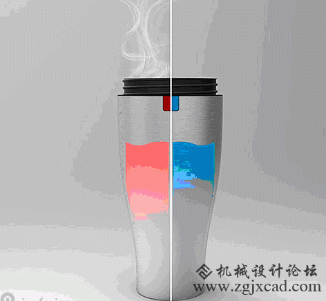一个杯子里 让你同时携带热水和冷水