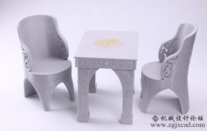 3D打印欧式桌椅