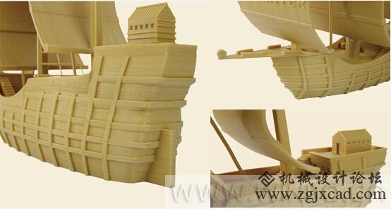 3D打印海贼船的细节