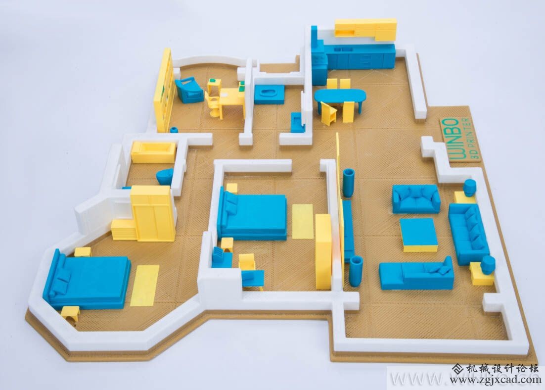 3D打印风格统一的房子