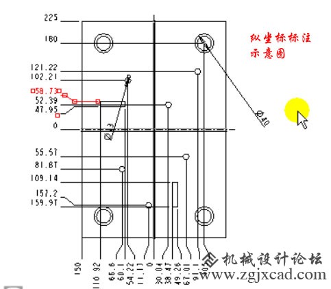 proe纵坐标的标注方法