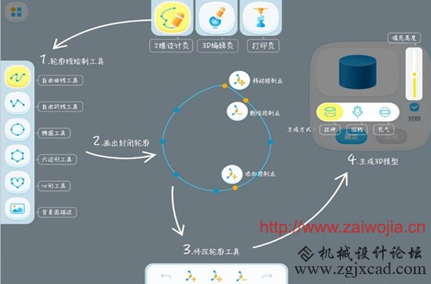 针对零基础的用户研发的3D建模软件