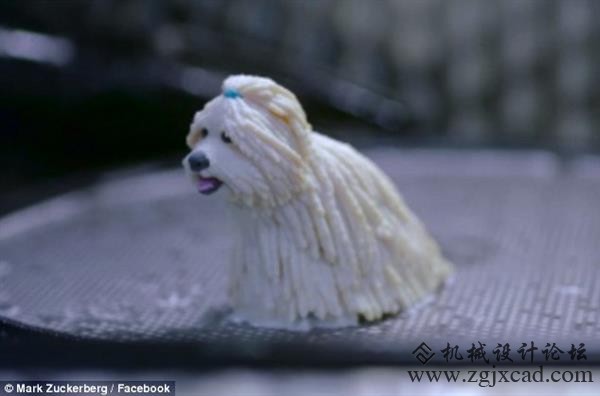 扎克伯格送3D打印逼真塑像做礼物：爱犬表情亮了