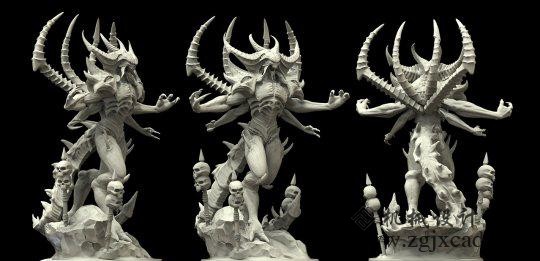 虫族爱好者!玩家3D打印星际2女王凯瑞甘