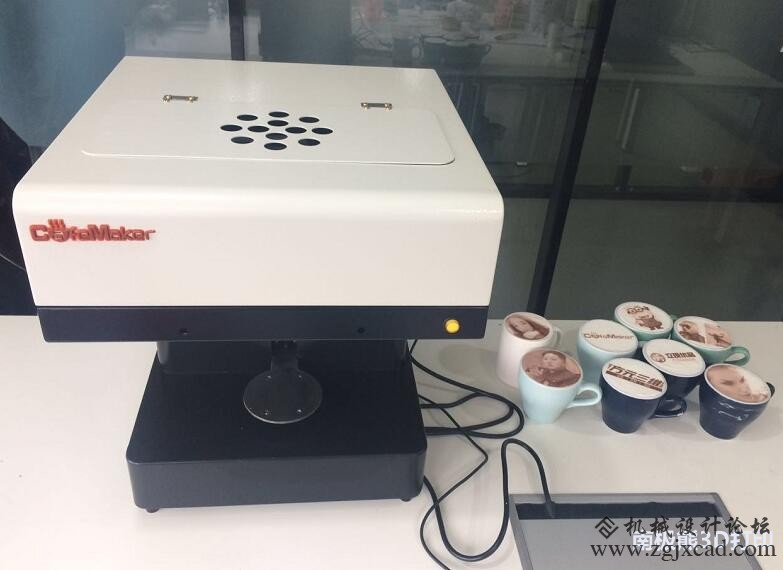 2D打印咖啡拉花机终于来了，20秒钟打印人像咖啡