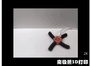 四足3D打印柔性机器人—可轻松应对各种地形
