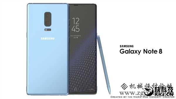 三星Note 8概念机3D打印版亮相：屏幕更大、后置双摄