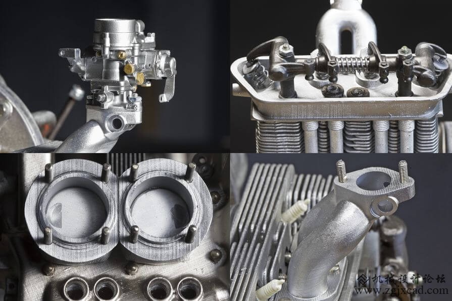 3d printed Porsche engine model
