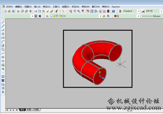 怎么用CAD绘制简易的三维图形356.png
