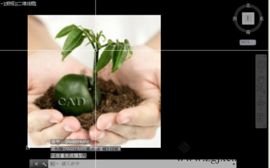 CAD中的图片的边框怎么去除？