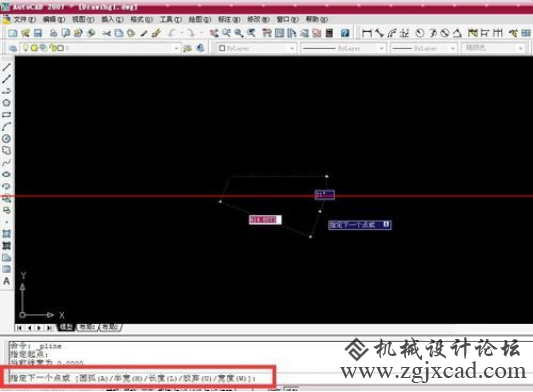 CAD中怎么用多段线画出曲线？