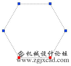 CAD用Shift做多夹点移动、拉伸