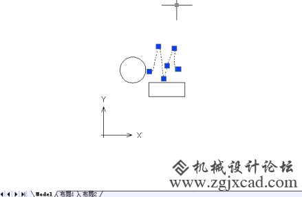 CAD夹点缩放对象