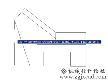 CAD尺寸垂直标注