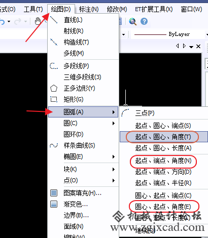 CAD角度与弧度转换