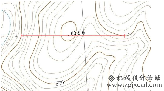 如何在CAD如何手动绘制地形图剖面