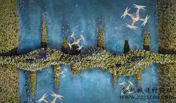 建筑师Vincent Callebaut设想用3D打印的“农业桥梁”重建摩苏尔