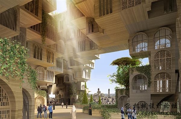 建筑师Vincent Callebaut设想用3D打印的“农业桥梁”重建摩苏尔