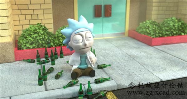 国外在线制作人3D打印出一系列可爱的Tiny Rick 模型