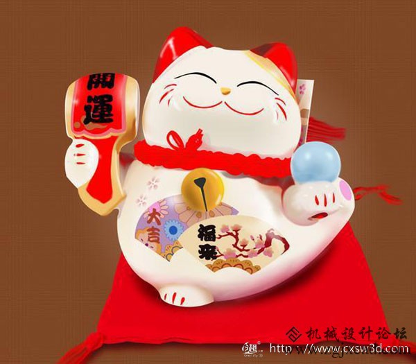 春节快乐 恭喜发财|快来给招财猫3D打印一个女朋友吧！