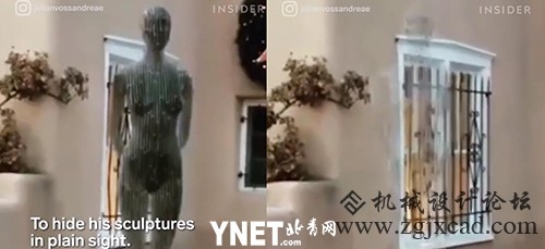 德国艺术家使用3D打印创作出会隐形的雕塑