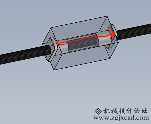 两个螺母之间的距离
